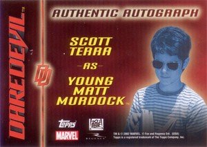 Topps Daredevil Movie Cards Autograph Card  Scott Terra as Young Matt Murdock 