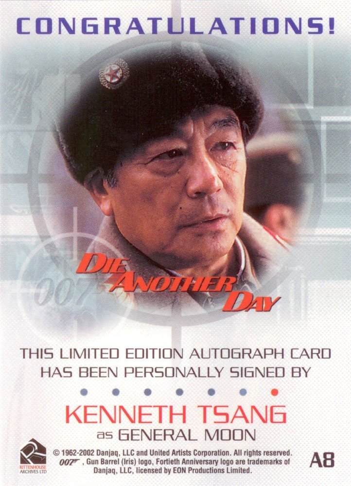 Rittenhouse Archives James Bond: Die Another Day Autograph Card A8 Kenneth Tsang as General Moon