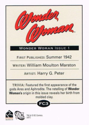 Rittenhouse Archives DC Legacy First Title Covers FC3 Wonder Woman Issue 1