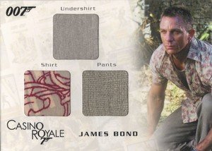 Rittenhouse Archives James Bond In Motion Costume Card TC05 James Bond's Undershirt, Shirt & Pants from Casino Royale