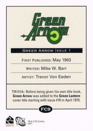 Rittenhouse Archives DC Legacy First Title Covers FC9 Green Arrow Issue 1