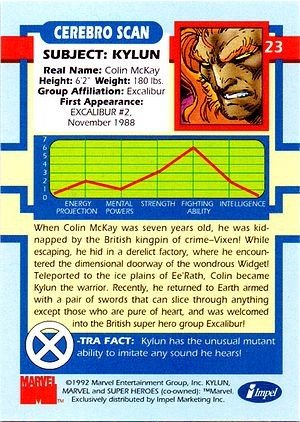 Impel X-Men Series I Base Card 23 Kylun