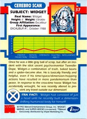 Impel X-Men Series I Base Card 37 Widget