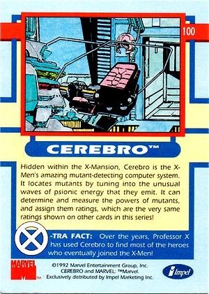 Impel X-Men Series I Base Card 100 Cerebro