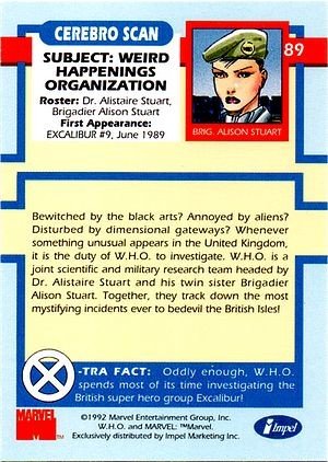 Impel X-Men Series I Base Card 89 W.H.O.