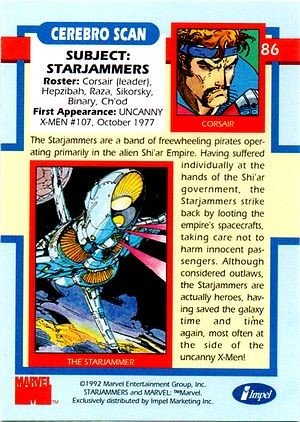Impel X-Men Series I Base Card 86 Starjammers