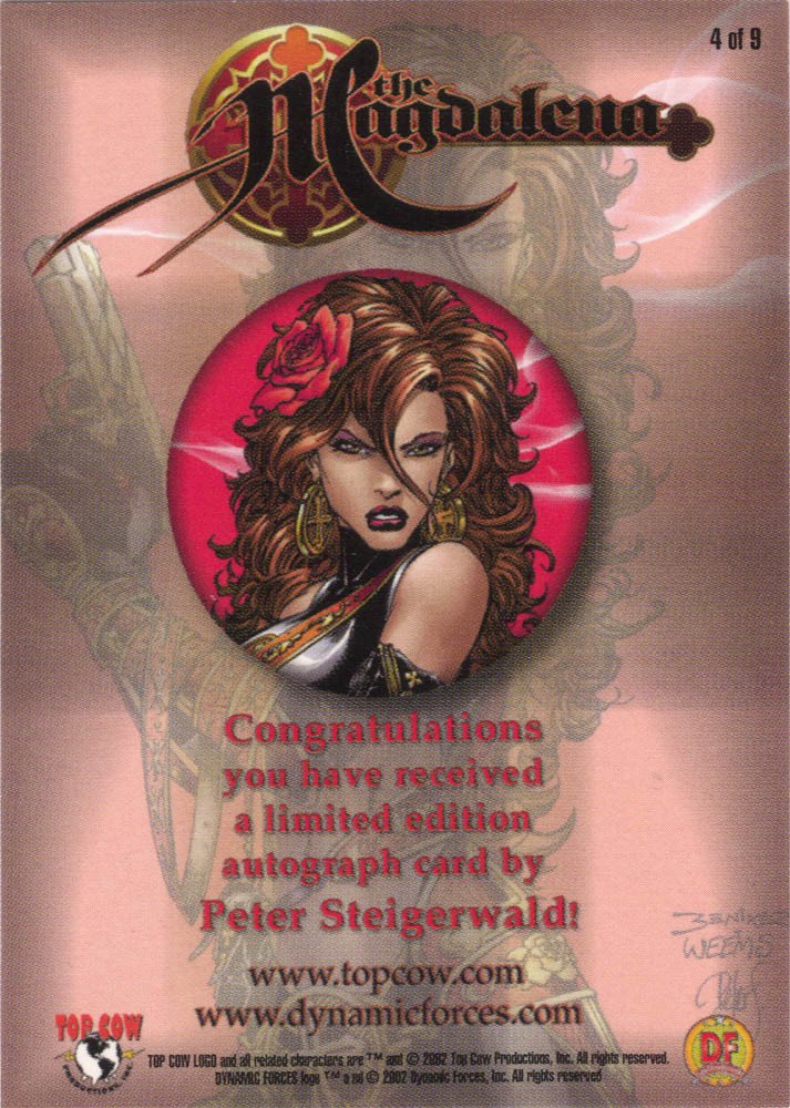 Dynamic Forces Top Cow Universe Autograph Card 4 of 9 Peter Steigerwald