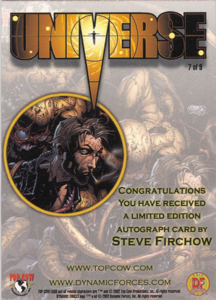 Dynamic Forces Top Cow Universe Autograph Card 7 of 9 Steve Firchow