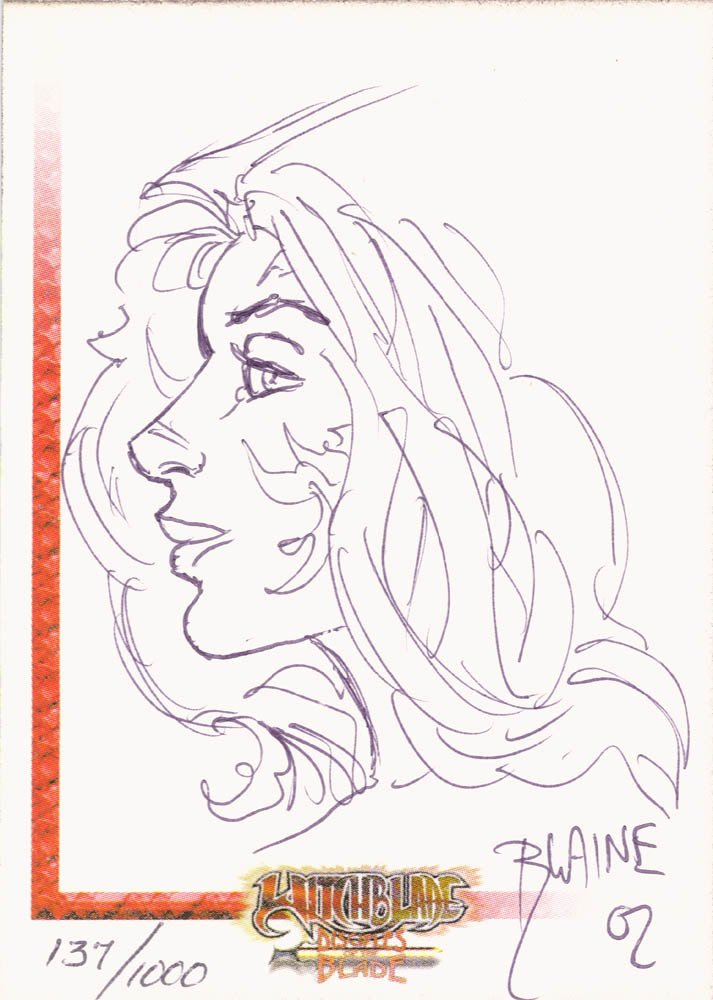 Dynamic Forces Witchblade: Disciples of the Blade Sketch Card  Patrick Blaine (1000)