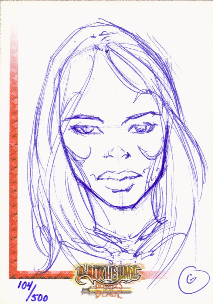 Dynamic Forces Witchblade: Disciples of the Blade Sketch Card  Talent Caldwell (500)