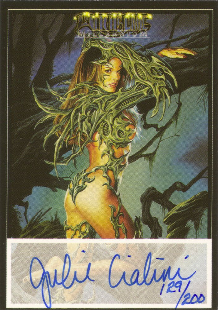 Dynamic Forces Witchblade Millennium Autograph Card  Julie Cialini (Blue Ink)