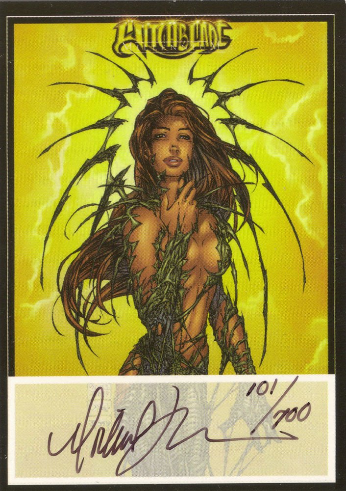 Dynamic Forces Witchblade Millennium Autograph Card  Michael Turner (Black Ink)