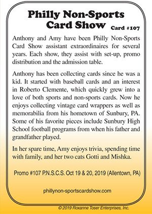 Reighter Shows Philly Non-Sports Show Promos 107 Amy and Anthony Fetter