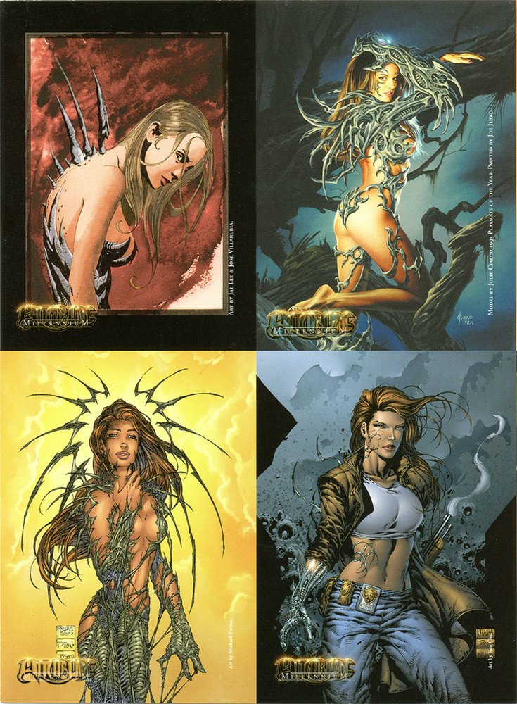 Dynamic Forces Witchblade Millennium Promos  4-card panel (W1-W4)