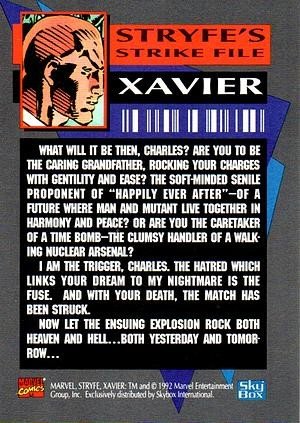 SkyBox X-Cutioner's Song Base Card 1 Xavier