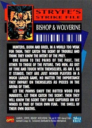 SkyBox X-Cutioner's Song Base Card 5 Bishop & Wolverine