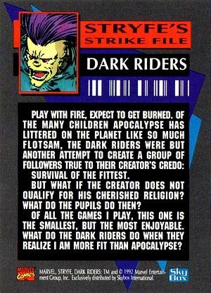 SkyBox X-Cutioner's Song Base Card 10 Dark Riders