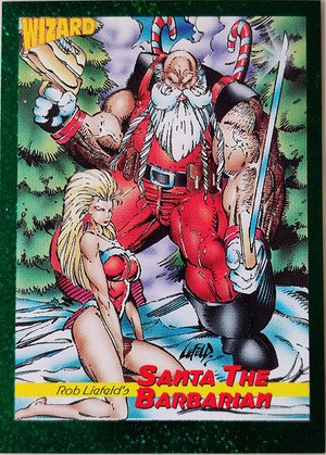 Wizard Wizard Magazine Series Image Series 1 Card 9 Santa the Barbarian (Green Foil)