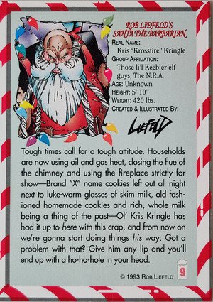 Wizard Wizard Magazine Series Image Series 1 Card 9 Santa the Barbarian (Green Foil)