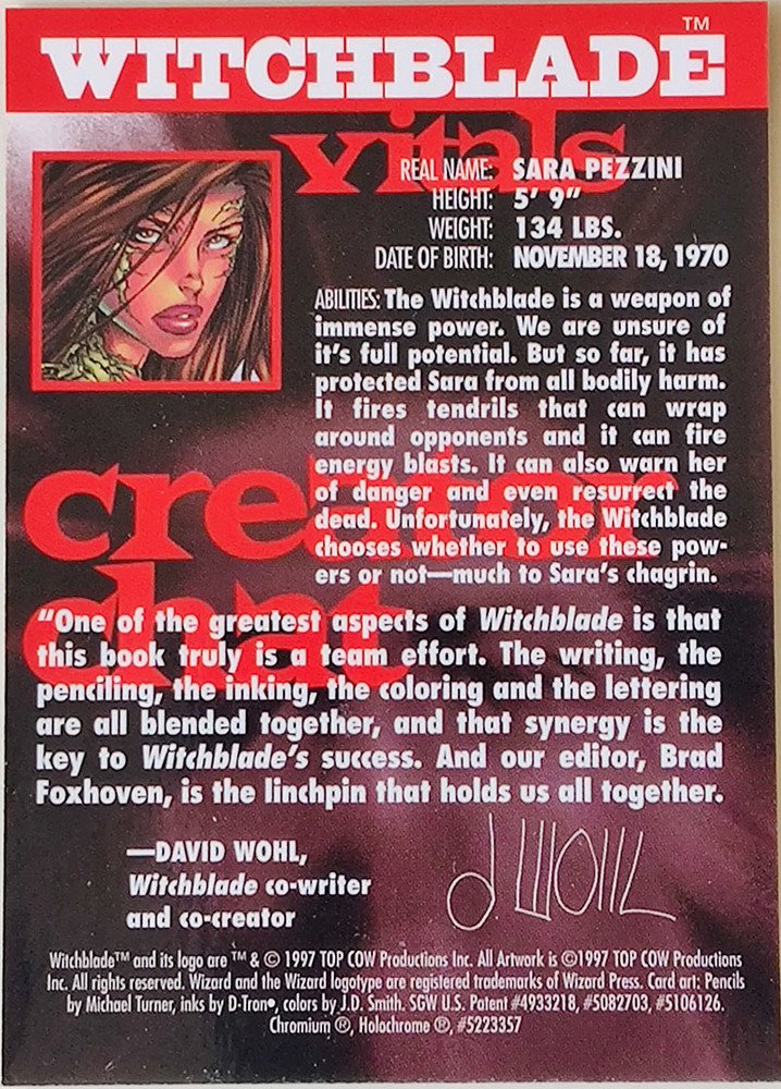 Wizard Wizard Magazine Series Series 4 (Chromium Series) Card 15 Witchblade