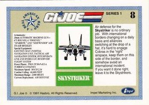 Impel G.I. Joe Series 1 Base Card 8 Skystriker