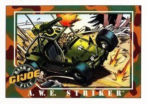 Impel G.I. Joe Series 1 Base Card 13 A.W.E. Striker