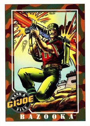 Impel G.I. Joe Series 1 Base Card 19 Bazooka