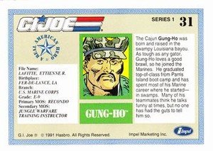 Impel G.I. Joe Series 1 Base Card 31 Gung-Ho