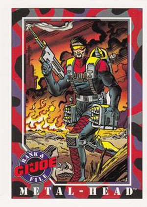 Impel G.I. Joe Series 1 Base Card 34 Metal-Head