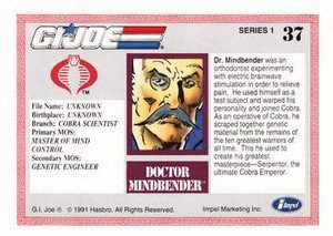 Impel G.I. Joe Series 1 Base Card 37 Dr. Mindbender