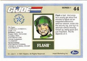 Impel G.I. Joe Series 1 Base Card 44 Flash