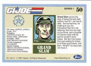 Impel G.I. Joe Series 1 Base Card 50 Grand Slam