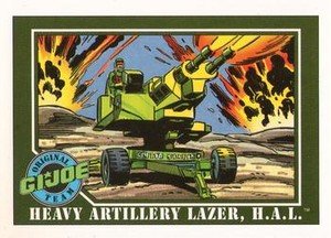 Impel G.I. Joe Series 1 Base Card 58 Heavy Artillery Lazer, H.A.L.