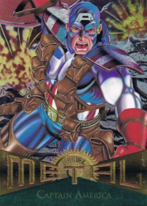 Fleer Marvel Metal Base Card 11 Captain America