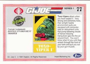 Impel G.I. Joe Series 1 Base Card 77 Toxo-Viper I