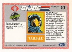 Impel G.I. Joe Series 1 Base Card 81 T.A.R.G.A.T.
