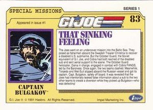 Impel G.I. Joe Series 1 Base Card 83 That Sinking Feeling