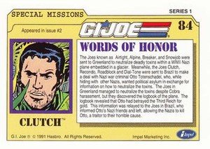 Impel G.I. Joe Series 1 Base Card 84 Words of Honor