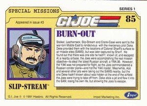 Impel G.I. Joe Series 1 Base Card 85 Burn-Out