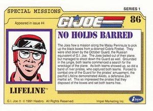 Impel G.I. Joe Series 1 Base Card 86 No Holds Barred