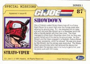 Impel G.I. Joe Series 1 Base Card 87 Showdown