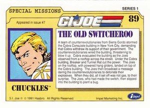 Impel G.I. Joe Series 1 Base Card 89 The Old Switcheroo