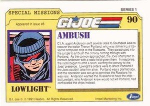 Impel G.I. Joe Series 1 Base Card 90 Ambush