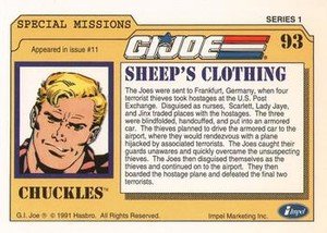 Impel G.I. Joe Series 1 Base Card 93 Sheep's Clothing