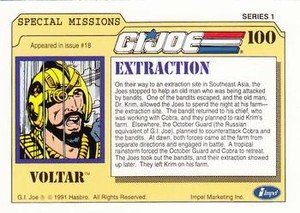 Impel G.I. Joe Series 1 Base Card 100 Extraction