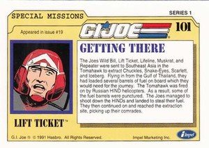 Impel G.I. Joe Series 1 Base Card 101 Getting There