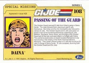 Impel G.I. Joe Series 1 Base Card 108 Passing of the Guard