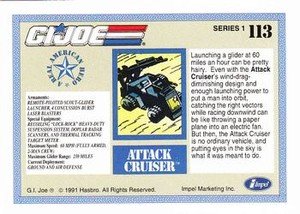 Impel G.I. Joe Series 1 Base Card 113 Attack Cruiser
