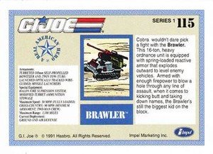 Impel G.I. Joe Series 1 Base Card 115 Brawler