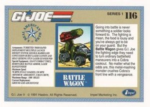 Impel G.I. Joe Series 1 Base Card 116 Battle Wagon